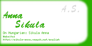 anna sikula business card